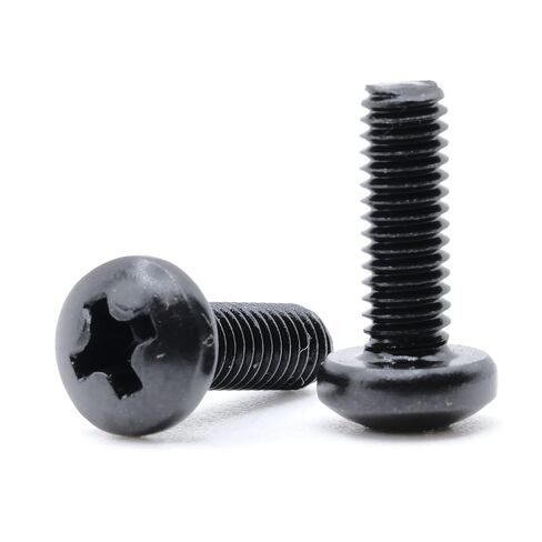 replacementscrews M4 × 12 مم (M4 X L12 ، 0.7 مم الملعب) برغي آلة محرك رأس PAN - أكسيد أسود (حزمة 10) in Saudi Arabia