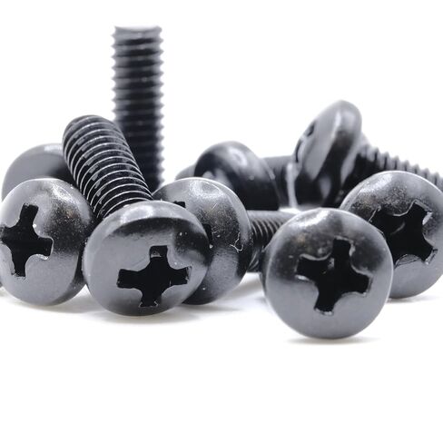 replacementscrews M4 × 12 مم (M4 X L12 ، 0.7 مم الملعب) برغي آلة محرك رأس PAN - أكسيد أسود (حزمة 10) in Saudi Arabia
