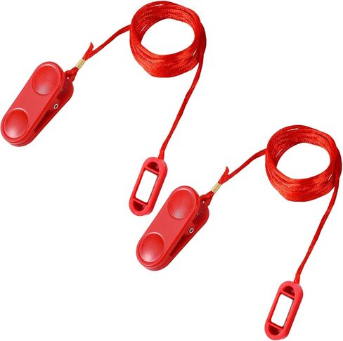 2pcs مفتاح أمان المغناطيس ، مفتاح السلامة المغناطيسية العالمية ، إكسسوارات استبدال الطوارئ في الطوارئ لمعظم آلات الجري (بيضاوي مسطح) in Saudi Arabia