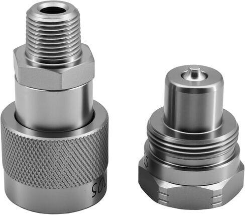 3/8" 10,000 PSI High Pressure Hydraulic Quick Coupler Set Replaces Enerpac C-604 with 2 Dust Caps in Saudi Arabia