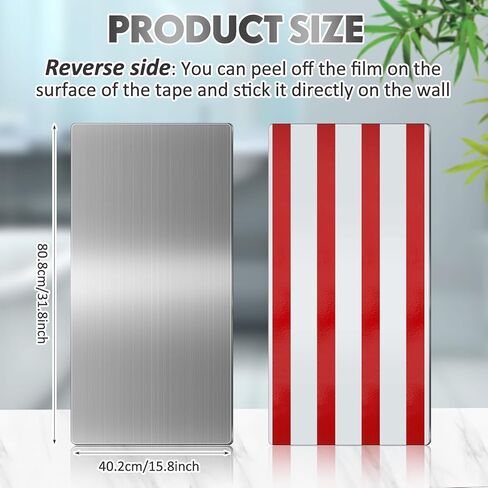 Gisafai 1 Pcs 24 x 16 Inch Stainless Steel Backsplash Panel Hand Dryer Splash Guard Wall Backsplash Protector with Ultra Strength Adhesive for Bathroom, Kitchen, Stovetop in Saudi Arabia
