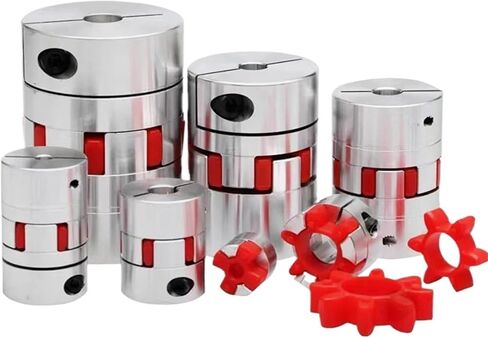 D20L25 5x8mm 3mm 4mm 5mm 6mm 6.35mm 7mm 10mm Plum Coupling Spider Flexible Motor Coupler Aluminium Flexible Jaw Coupling 1Pcs(4x10) in Saudi Arabia