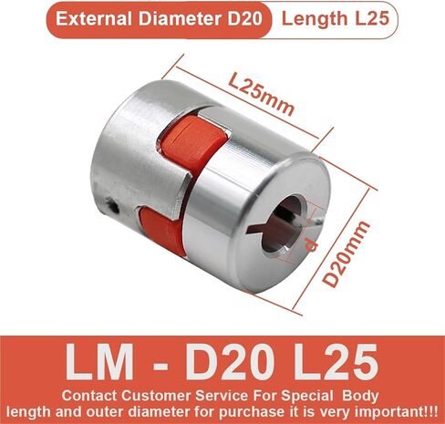 D20L25 5x8mm 3mm 4mm 5mm 6mm 6.35mm 7mm 10mm Plum Coupling Spider Flexible Motor Coupler Aluminium Flexible Jaw Coupling 1Pcs(4x10) in Saudi Arabia