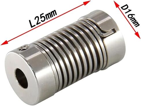 D16L25 Aluminum Alloy Spring Coupling Elastic Couplinp Used for Servo Motor Screw Rod Shaft Connector for 3D Printer CNC 1Pcs(8X8) in Saudi Arabia