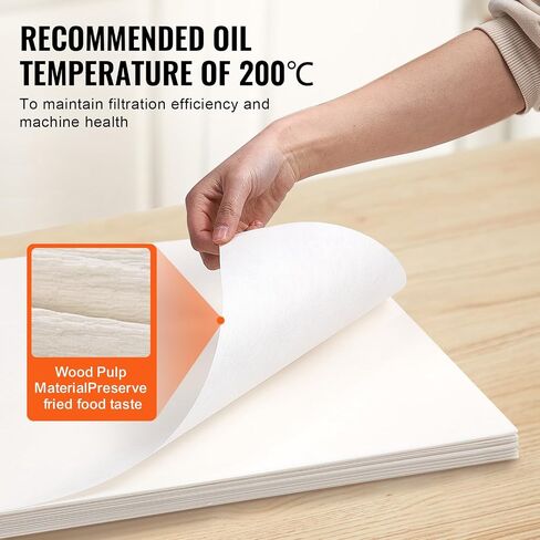 Vevor Fryer Filter Paper 100 pack ، ورقة مرشح الزيت 25.7 "× 16.9" ، مناسبة لوحدات ترشيح مقلاة متنقلة 55L-58L ، مثالية للمطاعم ، منافذ الوجبات السريعة ، ومقعورات المهرجانات in Kuwait