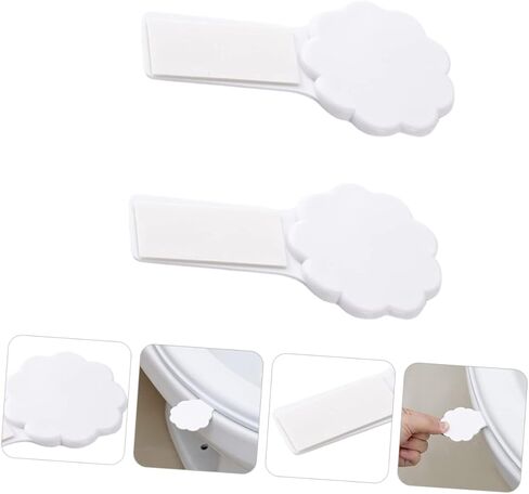 ARTIBETTER 2pcs Adhesive Toilet Riser Seat Handles Sanitary Easy Install for Home Public Restrooms in Saudi Arabia