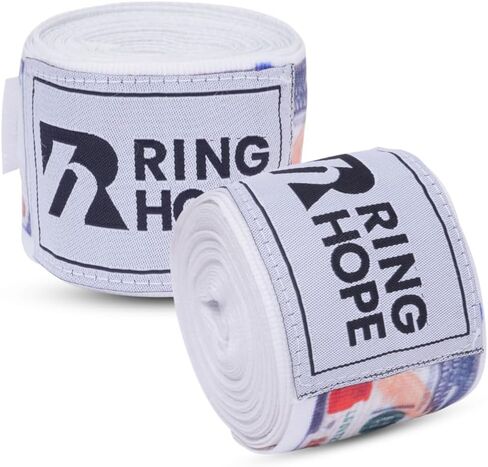 Ringhope 180 بوصة ملاكمة يدوية-Print Dollar Print-دعم الرسغ والمفصل للملاكمة ، MMA ، Muay Thai & Kickboxing-لفائف شبه مرنة تنفس in Saudi Arabia