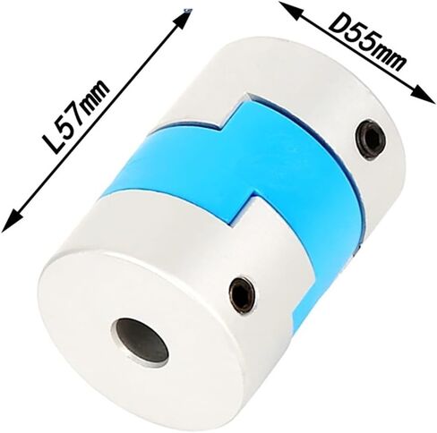 D55L57 Aluminum Alloy Cross Slider Coupling Adjustment Eccentric Screw Motor Clamping Large Angle Cross Type Coupling 1Pcs(12X22) in Saudi Arabia