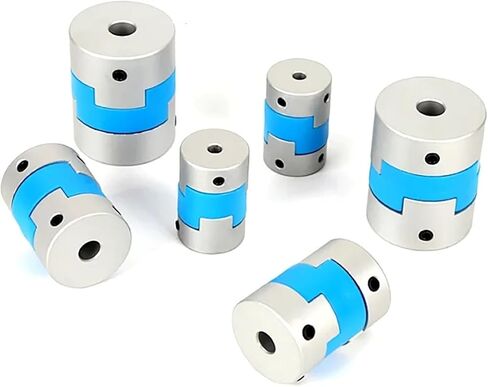 D55L57 Aluminum Alloy Cross Slider Coupling Adjustment Eccentric Screw Motor Clamping Large Angle Cross Type Coupling 1Pcs(12X22) in Saudi Arabia