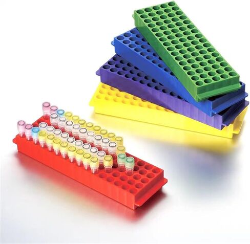 1PC LAB 80 ثقوب البلاستيك 0.2 مل/1.5 مل/2 مل من جانب مزدوج الثقوب مختلفة الثقوب حامل أنبوب الطرد المركزي رف الطرد المركزي in Saudi Arabia