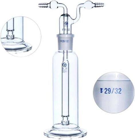 250ml Glass Gas Wash Bottle Chemistry Laboratory Borosilicate Glass Drexel Bottle in Saudi Arabia