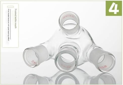 Temperature Resistant Glass Distillation Reactor Flask - Thickened Four Neck with Slanted Mouth & Round Bottom(3) in Saudi Arabia