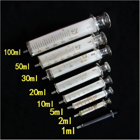 Lab Disposable Glass Syringe Glass Liquid Injector Transfer Pipette Sampler(100mL 1pc) in Saudi Arabia