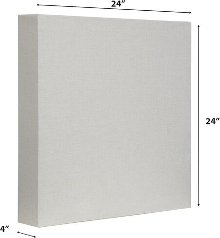 ATS ACOUSTICS BASS TREL LOW Range Range Excoring Echo تقليل الاستوديو اللوحة الصوتية 24 "× 24" × 4 "(الكتان) in Kuwait