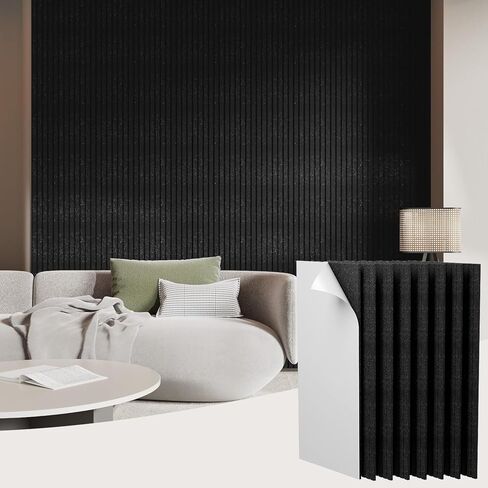 لوحات صوتية صوتية صوتية كبيرة للجدران/لاصق ذاتي ، تمتص صوت الألياف الكثيفة لإلغاء الضوضاء وتقليل التخفيف من الصوت الزخرفي (بني ، 8 حزمة-حزمة 64 متر مربع) in Kuwait