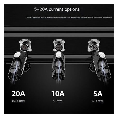LP20 السلك الكهربائي الموصل السريع 2 3 4 5 7 9 12 14 Core Core Parting Aviation Socket (4 Core) in Kuwait