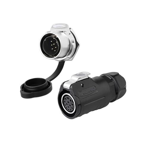 LP20 Aviation Plug 14-pin Female Male Threaded Panel Waterproof Connector(Single Hole Male seat) in Saudi Arabia