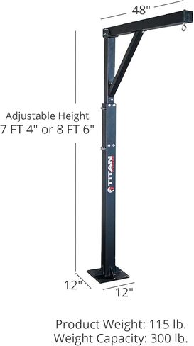 Titan Fitness Single Tree Heavy Bag Boxing Stand, Two Adjustable Heights, Rated 300 LB Capacity, Cardio Boxing Equipment in Kuwait