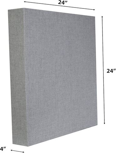 ATS ACOUSTICS BASS TREL LOW Range Range Excoring Echo تقليل الاستوديو اللوحة الصوتية 24 "× 24" × 4 "(الكتان) in Kuwait
