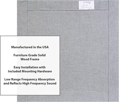 ATS ACOUSTICS BASS TREL LOW Range Range Excoring Echo تقليل الاستوديو اللوحة الصوتية 24 "× 24" × 4 "(الكتان) in Kuwait
