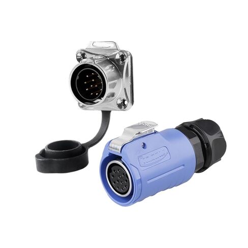 مقبس LP-20 Aviation Socket 12-Core ذو شفة مكونة من أربعة حفرة مع موصل ذكور من السياج (مقعد شفة عام) in Kuwait