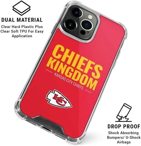 حالة Skinit Clear Phone Case متوافقة مع iPhone 16 Pro - تصميم فريق NFL Kansas City Chief Design in Saudi Arabia