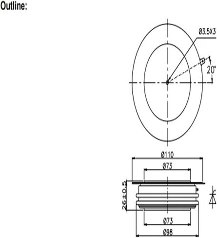 Thyristor Y76KPE KP3000A1200V KP3000A1400V KP3000A1600V KP3000A1800V KP3000A KP3500A (KP3000A1800V) in Kuwait