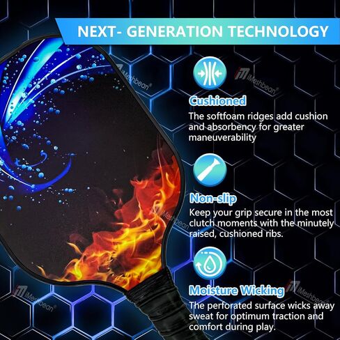 Pickleball Paddles ، مجداف الألياف الزجاجية السطحية ، مضربات مجداف العسل ، وضربات مجداف خفيفة ، ومسافة مريحة ، وماء المخلل للمبتدئين والمبتدئين in Saudi Arabia