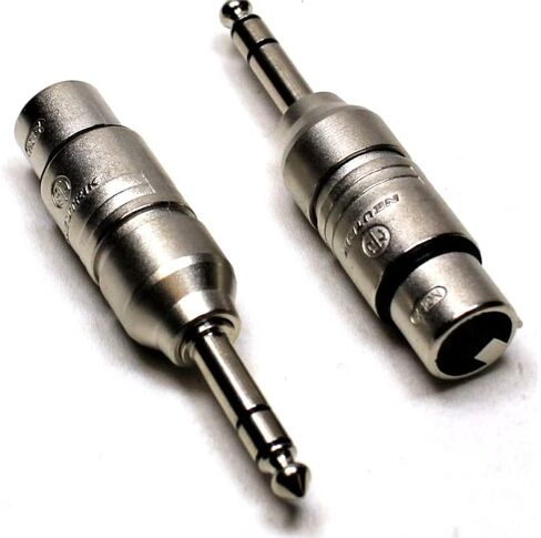 (2) Two Genuine NEUTRIK NA3FP - XLRF Female to 1/4" TRS Stereo Male Adapter in Saudi Arabia
