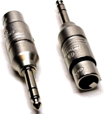 (2) Two Genuine NEUTRIK NA3FP - XLRF Female to 1/4" TRS Stereo Male Adapter in Saudi Arabia