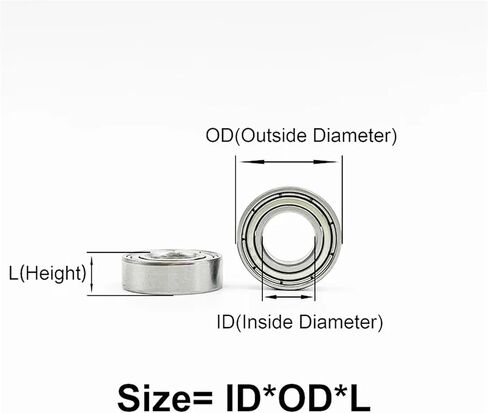 5pcs Miniature Ball Bearing 608ZZ 1x3x1 3x7x3 4x7x2.5 4x8x3 5x8x2.5 5x10x4 RC Car Skates Carbon Steel Deep Groove Small Bearings(ID4x8x2) in Saudi Arabia
