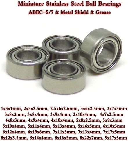 1pcs 3x6x2.5 Mm SMR63ZZ ABEC5 Stainless Steel Ball Bearing 3 * 6 * 2.5 MR63 SMR63 Z ZZ L630ZZ Helicopter Model Car Available Bearing(S697Z 7x17x5mm) in Saudi Arabia