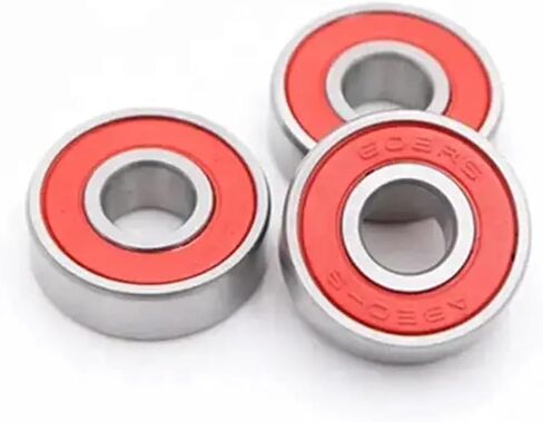 10pcs 608 2rs 8x22x7mm ألواح التزلج الأحمر عجلات ABEC-9 مهاوي مصغرة الأدوات تزلج محامل الصلب in Saudi Arabia