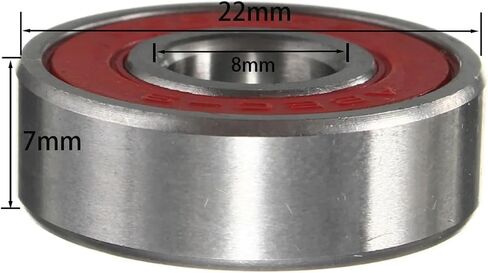 10pcs 608 2rs 8x22x7mm ألواح التزلج الأحمر عجلات ABEC-9 مهاوي مصغرة الأدوات تزلج محامل الصلب in Saudi Arabia