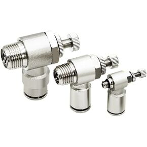 1 PCS SL4/6/8/10/12mm all-copper nickel-plated quick-insertion trachea cylinder speed control valve throttle valve external thread(SL12-01) in Saudi Arabia