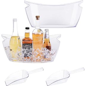 مجموعة دلو ثلج صافية-6L Beverage Tub & Champagne ، مثالية لمستلزمات بار Mimosa ، دلو الثلج للحفلات ، والأحداث in Kuwait