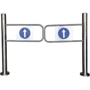 بوابة التأرجح التلقائي في اتجاه واحد ، باب السوبر ماركت الفولاذ المقاوم للصدأ ، حاجز أمان للمكتبات والمتاجر ذات المناظر الخلابة ، بوابة فضية متينة (90x97 سم) in Kuwait