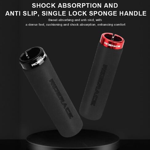 Bike Handlebar Grips Lock-On Bike Grips - Premium Soft Foam Handlebar Grips with Secure Clamp, Non-Slip Comfort for Mountain Bikes/BMX/Cruisers in Saudi Arabia