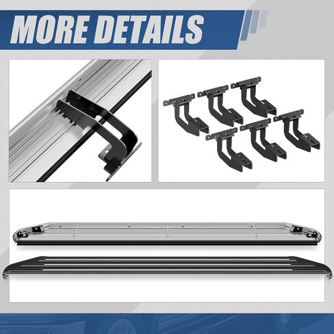 Auto Dynasty Running Boards for 2011-2023 Jeep Grand Cherokee Dodge Durango, 6.5" Pair of Stainless Steel Side Steps Nerf Bars, Exc SRT/Trail Hawk Model, 6.5" x 69" Step Bars, Polished in Saudi Arabia