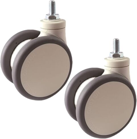 Instrument Casters Whith Double Wheels Super Sound-Off Soft Wheel Tread,with Bearings 2Pcs(No Brake x2,4 inch) in Saudi Arabia