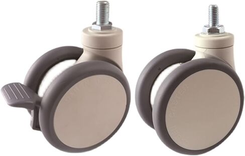 Instrument Casters Whith Double Wheels Super Sound-Off Soft Wheel Tread,with Bearings 2Pcs(No Brake x2,4 inch) in Saudi Arabia