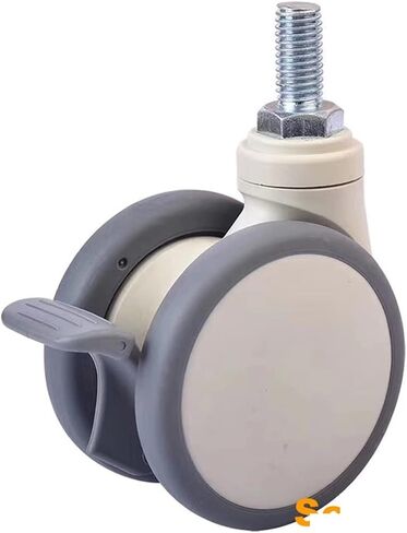 Instrument Casters Whith Double Wheels Super Sound-Off Soft Wheel Tread,with Bearings 2Pcs(No Brake x2,4 inch) in Saudi Arabia