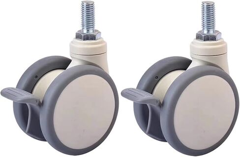 Instrument Casters Whith Double Wheels Super Sound-Off Soft Wheel Tread,with Bearings 2Pcs(No Brake x2,4 inch) in Saudi Arabia