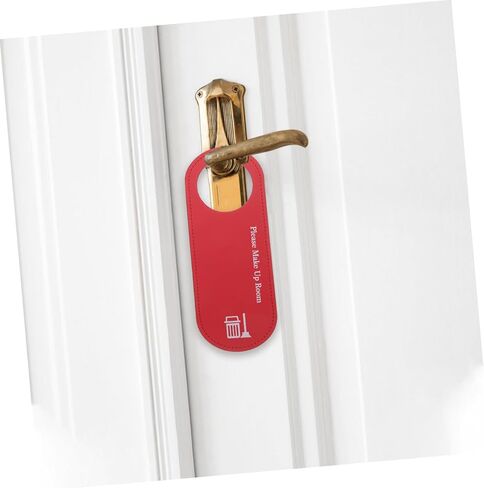 2pcs double -side لا تزعج العلامة ، شماعات الباب الجلدية لبندق غرفة نوم المنزل in Kuwait