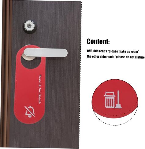2pcs double -side لا تزعج العلامة ، شماعات الباب الجلدية لبندق غرفة نوم المنزل in Kuwait