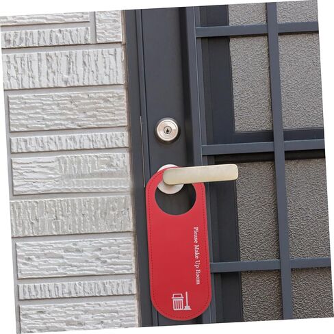 2pcs double -side لا تزعج العلامة ، شماعات الباب الجلدية لبندق غرفة نوم المنزل in Kuwait