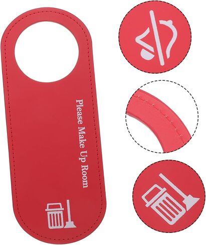 2pcs double -side لا تزعج العلامة ، شماعات الباب الجلدية لبندق غرفة نوم المنزل in Kuwait