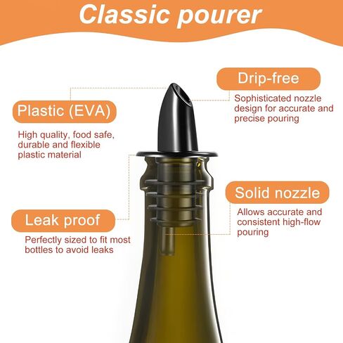 Snow Cone Syrup Bottle Pour Spouts & Liquor Pourers,30 Pcs Leak-Proof Dispenser Accessories with Cup Covers for Alcohol, Bartending and Snow Cone Syrups in Saudi Arabia
