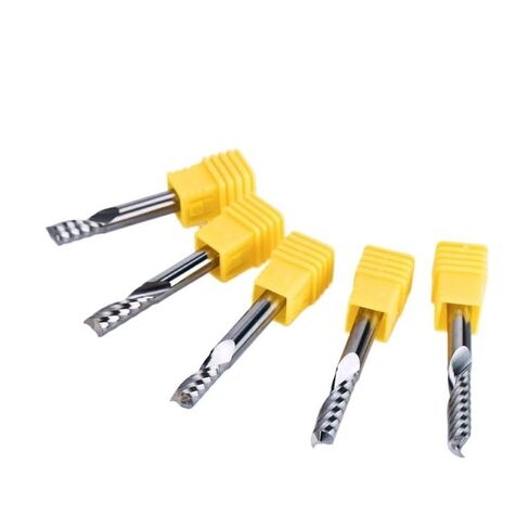 6mm Shank One Flute Spiral Cutter Router Bit CNC End Mill for MDF Carbide Milling Cutter Tugster Steel Router Bits(17mm) in Kuwait