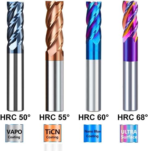4-20mm Shank Milling Cutter 4 Flute Router Bit Extra Length 75/100/150mm Carbide End Mill CNC Machine Milling Tools End Mills(NANO Blue Coated,8xD8x35x100L) in Saudi Arabia